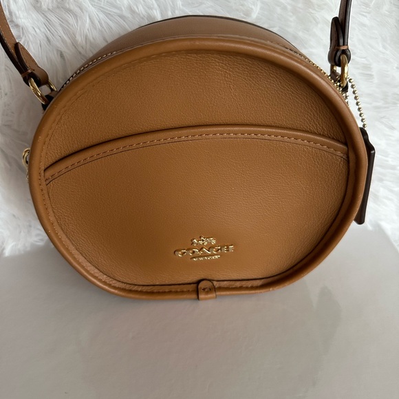 Coach Brown Leather Circle Crossbody Bag - Picture 4 of 10